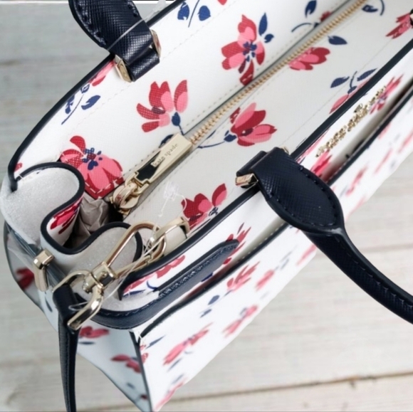 Kate Spade Staci Tea Garden Floral Medium Satchel Bag NWT - Picture 7 of 16